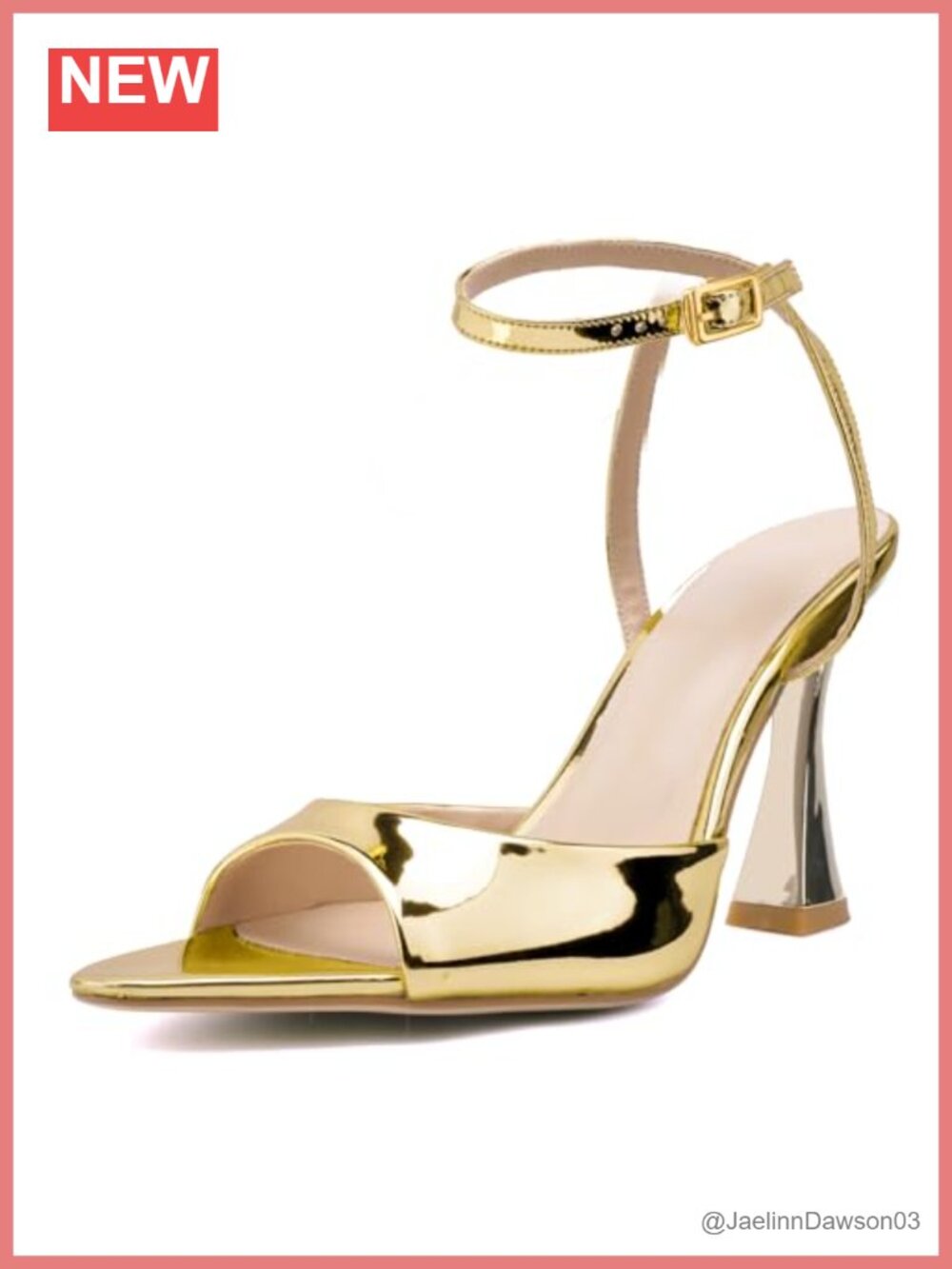 Women's Chunky Heel Pointed Toe Sandals Ankle Strap Kitten Heel Dress Wedding